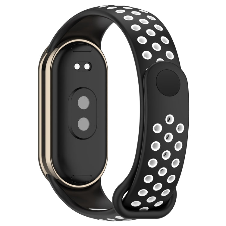 For Xiaomi Mi Band 8 Two Color Nail Buckle Silicone Watch Band