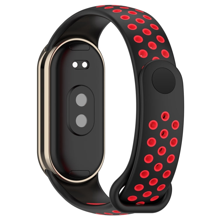 For Xiaomi Mi Band 8 Two Color Nail Buckle Silicone Watch Band