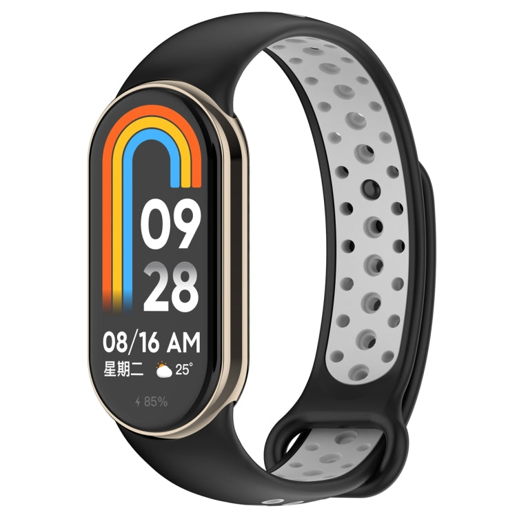 For Xiaomi Mi Band 8 Two Color Nail Buckle Silicone Watch Band