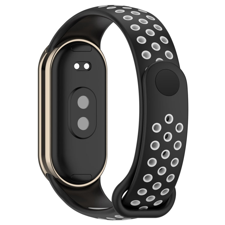 For Xiaomi Mi Band 8 Two Color Nail Buckle Silicone Watch Band