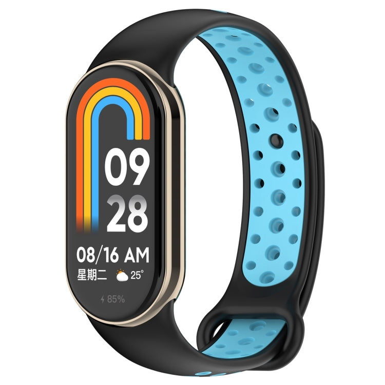 For Xiaomi Mi Band 8 Two Color Nail Buckle Silicone Watch Band