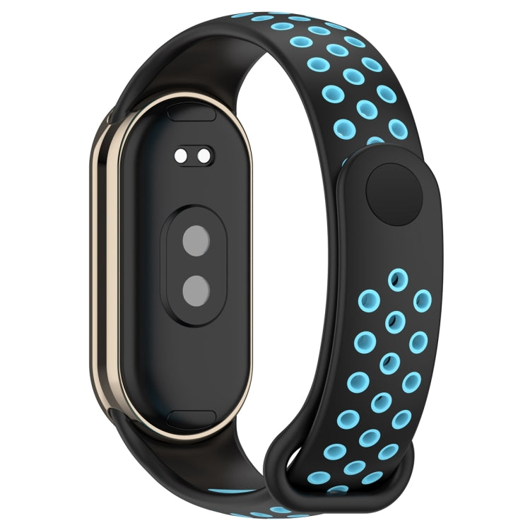 For Xiaomi Mi Band 8 Two Color Nail Buckle Silicone Watch Band