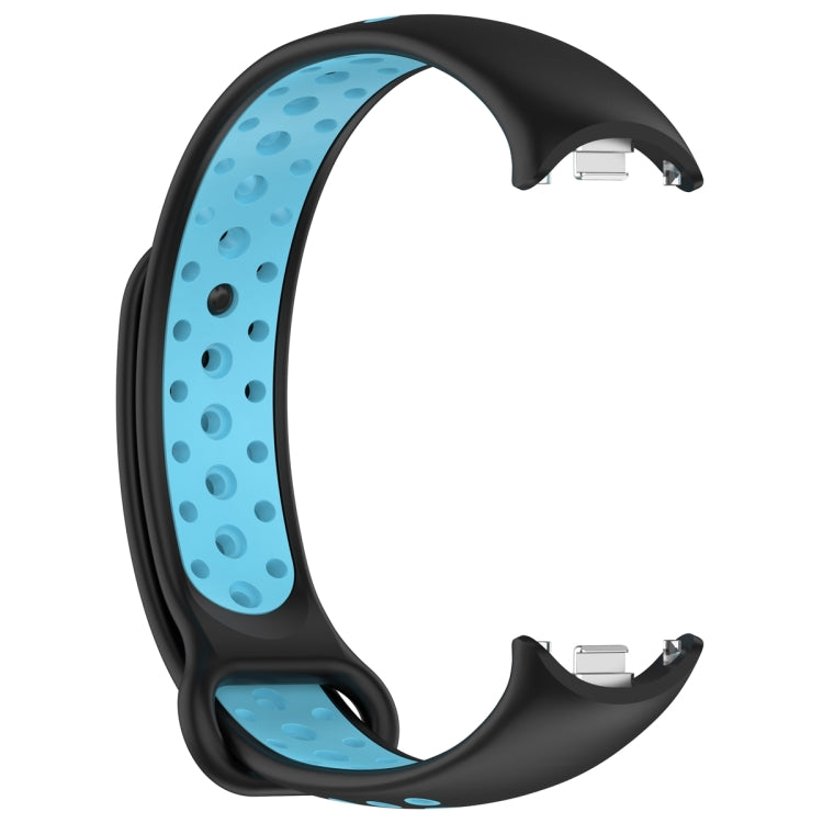 For Xiaomi Mi Band 8 Two Color Nail Buckle Silicone Watch Band