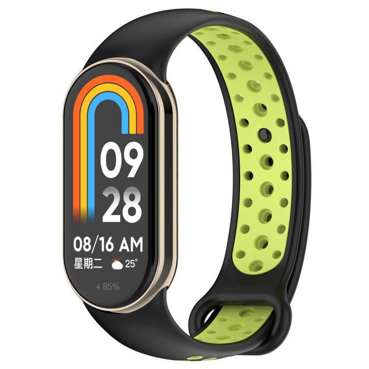 For Xiaomi Mi Band 8 Two Color Nail Buckle Silicone Watch Band