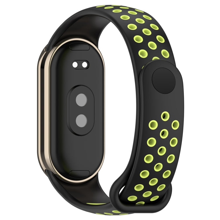 For Xiaomi Mi Band 8 Two Color Nail Buckle Silicone Watch Band