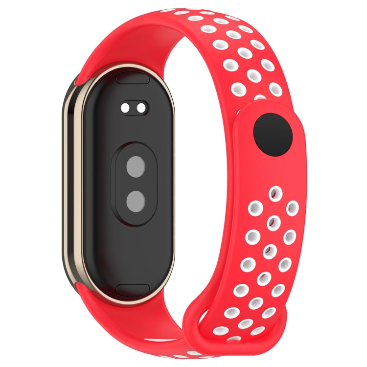 For Xiaomi Mi Band 8 Two Color Nail Buckle Silicone Watch Band