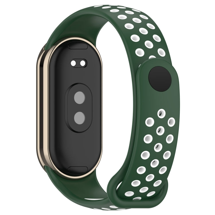 For Xiaomi Mi Band 8 Two Color Nail Buckle Silicone Watch Band