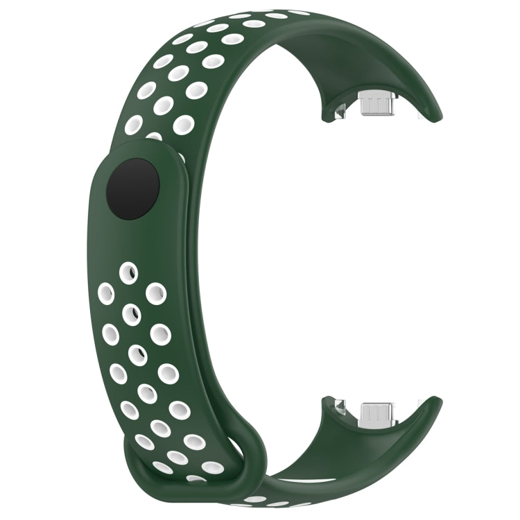 For Xiaomi Mi Band 8 Two Color Nail Buckle Silicone Watch Band