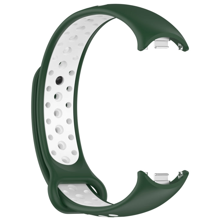 For Xiaomi Mi Band 8 Two Color Nail Buckle Silicone Watch Band