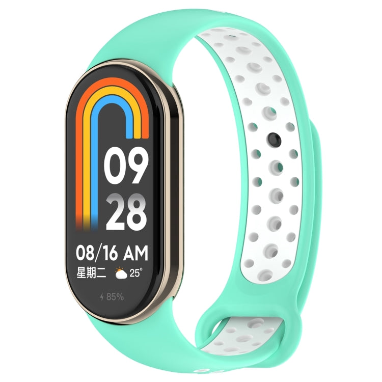 For Xiaomi Mi Band 8 Two Color Nail Buckle Silicone Watch Band