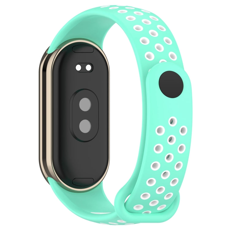 For Xiaomi Mi Band 8 Two Color Nail Buckle Silicone Watch Band