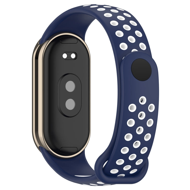For Xiaomi Mi Band 8 Two Color Nail Buckle Silicone Watch Band