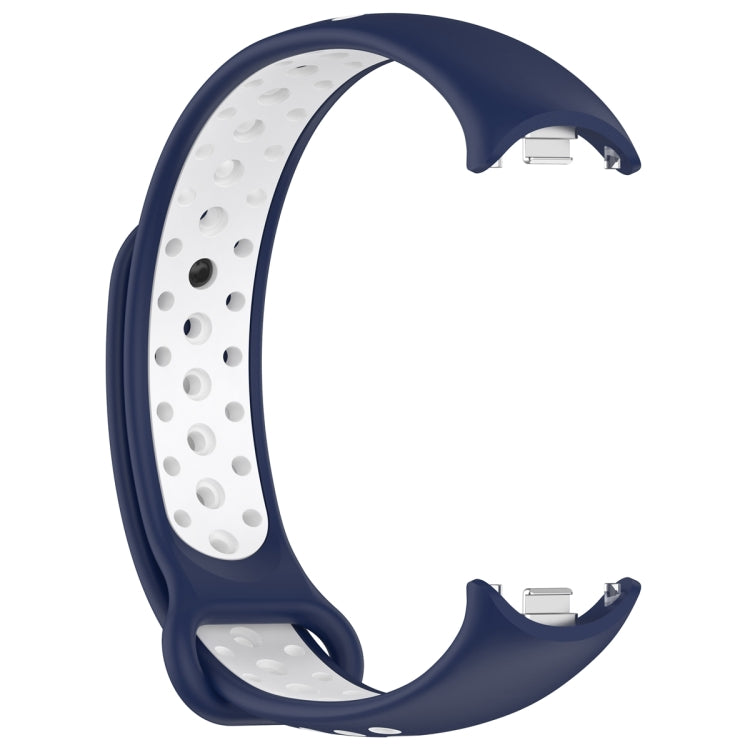 For Xiaomi Mi Band 8 Two Color Nail Buckle Silicone Watch Band