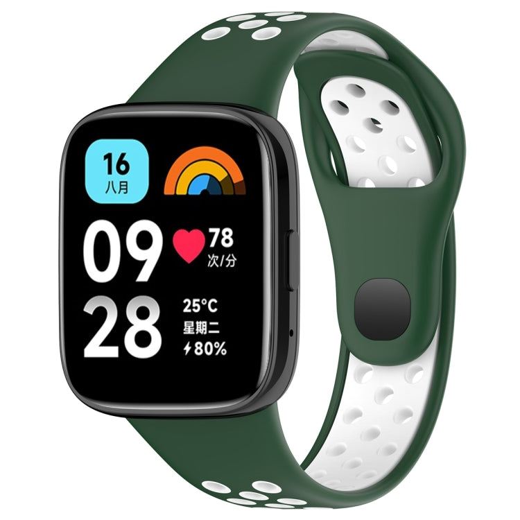 For Redmi Watch 3 Lite / Watch 3 Active Two Color Silicone Watch Band