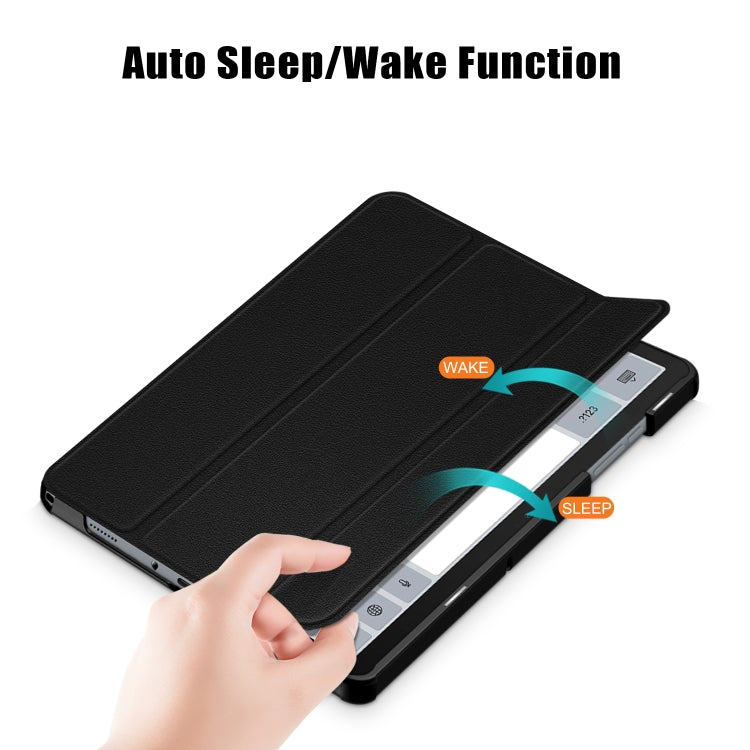 For Samsung Galaxy Tab A9 Plus 3-folding Leather Smart Tablet Case
