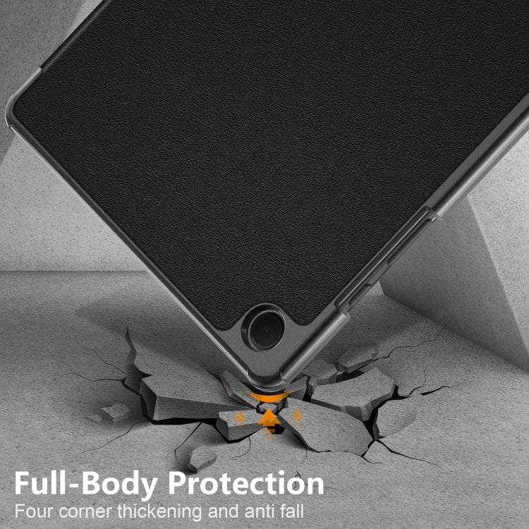 For Samsung Galaxy Tab A9 Plus 3-folding Leather Smart Tablet Case