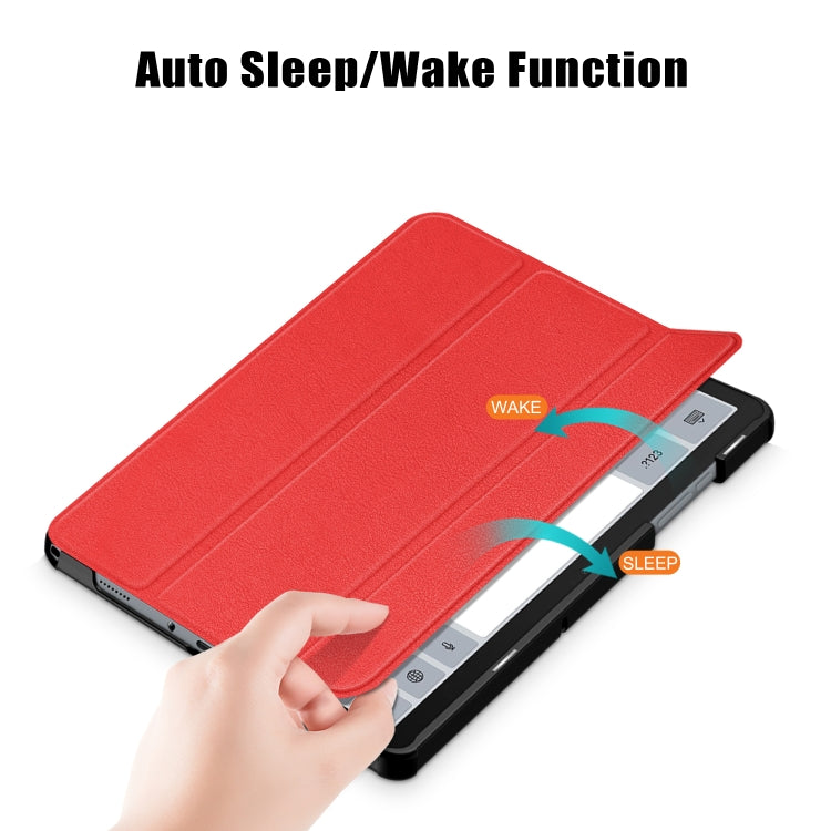 For Samsung Galaxy Tab A9 Plus 3-folding Leather Smart Tablet Case