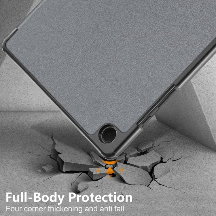 For Samsung Galaxy Tab A9 Plus 3-folding Leather Smart Tablet Case