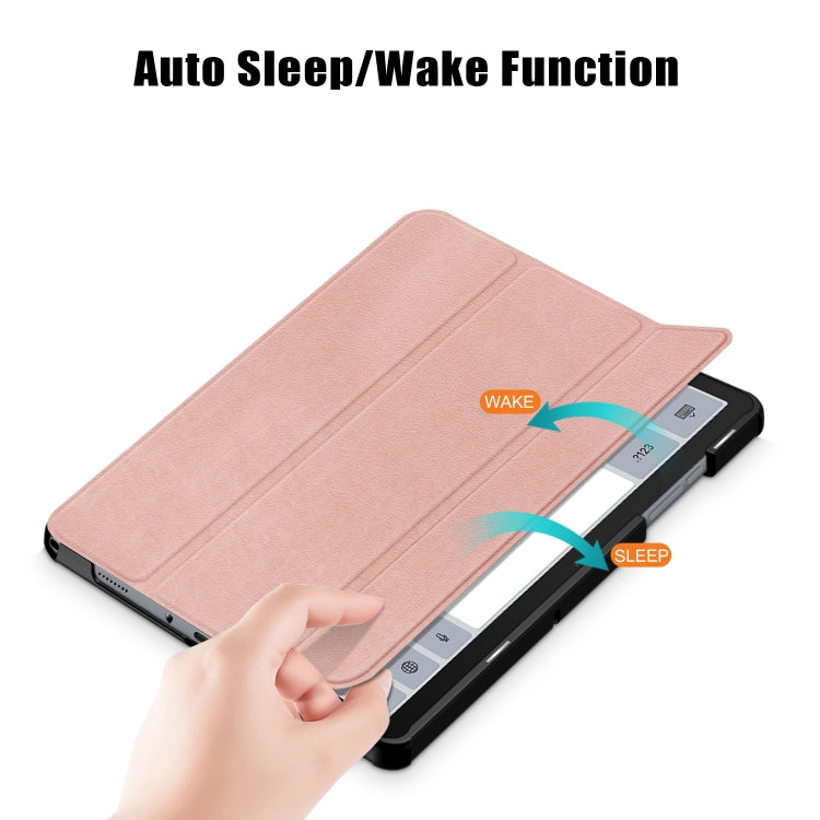 For Samsung Galaxy Tab A9 Plus 3-folding Leather Smart Tablet Case