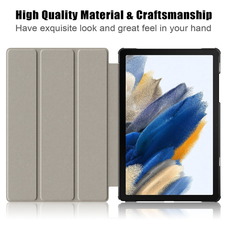 For Samsung Galaxy Tab A9 Plus 3-folding Leather Smart Tablet Case