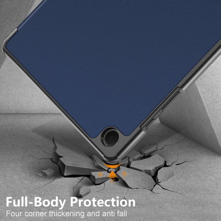 For Samsung Galaxy Tab A9 Plus 3-folding Leather Smart Tablet Case