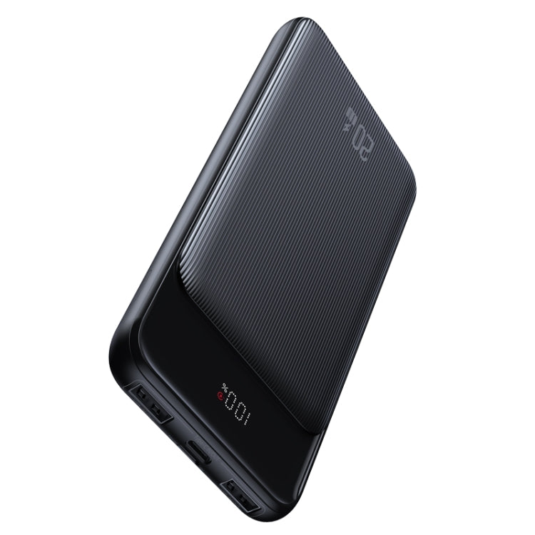 USAMS US-CD197 10000mAh 20W Digital Display Fast Charging Power Bank(Black)