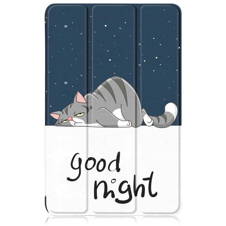 For Lenovo Tab M10 5G 10.6 3-folding Magnetic Buckle Coloured Drawing Leather Smart Tablet Case