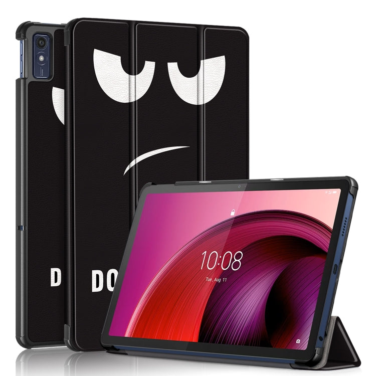 For Lenovo Tab M10 5G 10.6 3-folding Magnetic Buckle Coloured Drawing Leather Smart Tablet Case