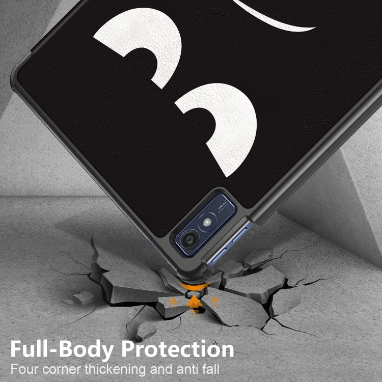 For Lenovo Tab M10 5G 10.6 3-folding Magnetic Buckle Coloured Drawing Leather Smart Tablet Case