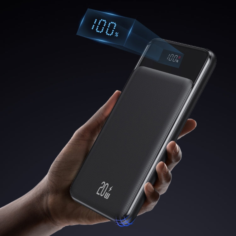 USAMS US-CD201 30000mAh 20W Digital Display Fast Charging Power Bank(Black)