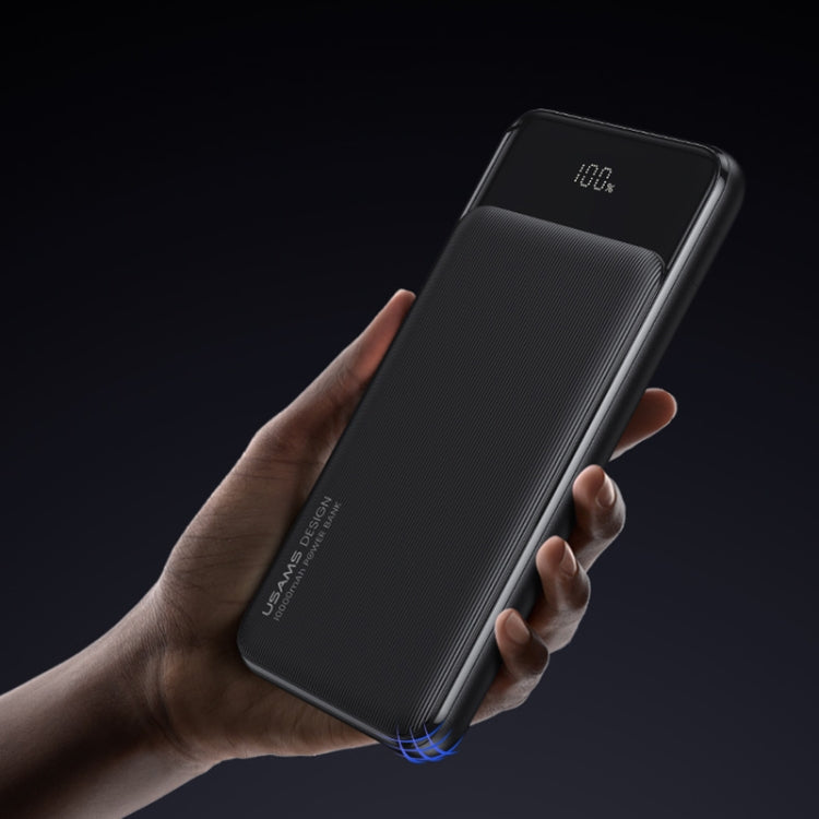 USAMS US-CD198 10000mAh Digital Display Power Bank(Black)