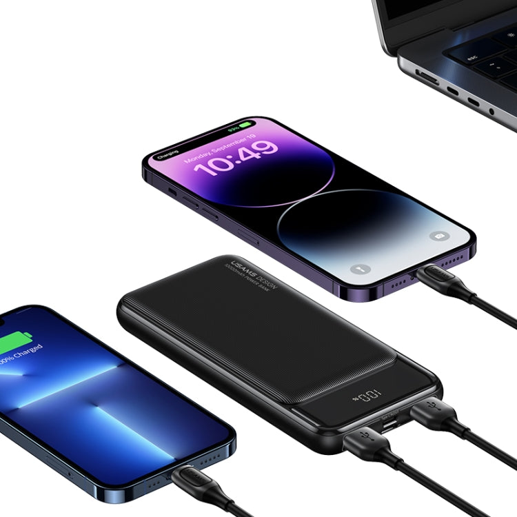 USAMS US-CD200 20000mAh Digital Display Power Bank(Black)