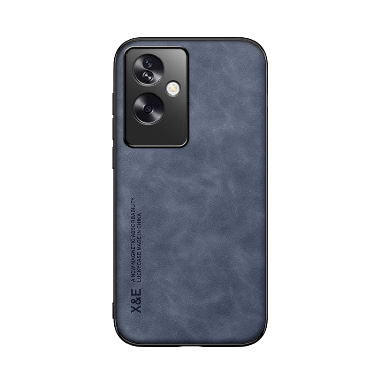 For OPPO A2 Skin Feel Magnetic Leather Back Phone Case