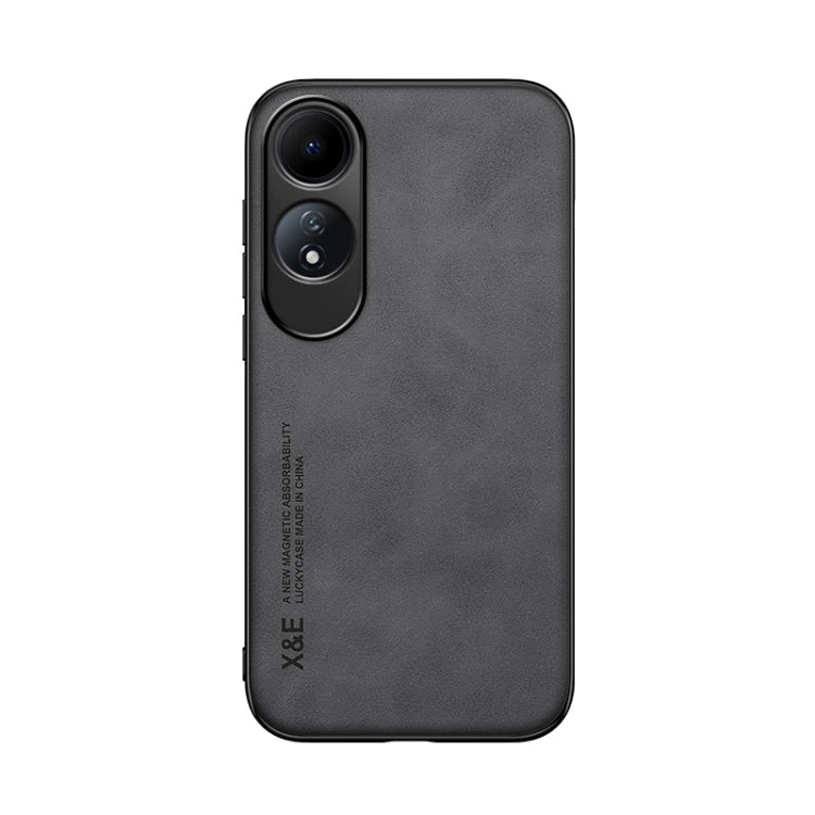 For OPPO A60 Skin Feel Magnetic Leather Back Phone Case