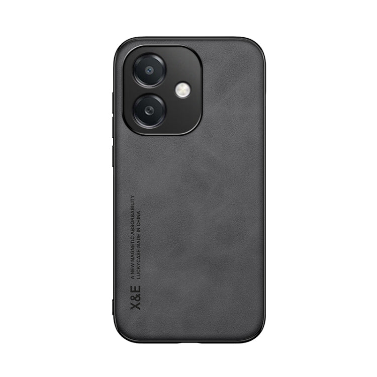 For OPPO A3x 5G India Skin Feel Magnetic Leather Back Phone Case