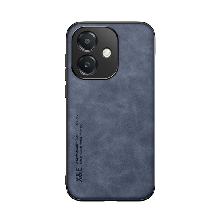For OPPO A3x 5G India Skin Feel Magnetic Leather Back Phone Case