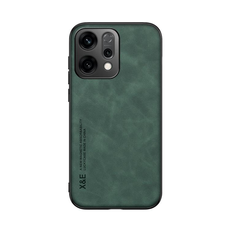 For OPPO Reno14 Global Skin Feel Magnetic Leather Back Phone Case