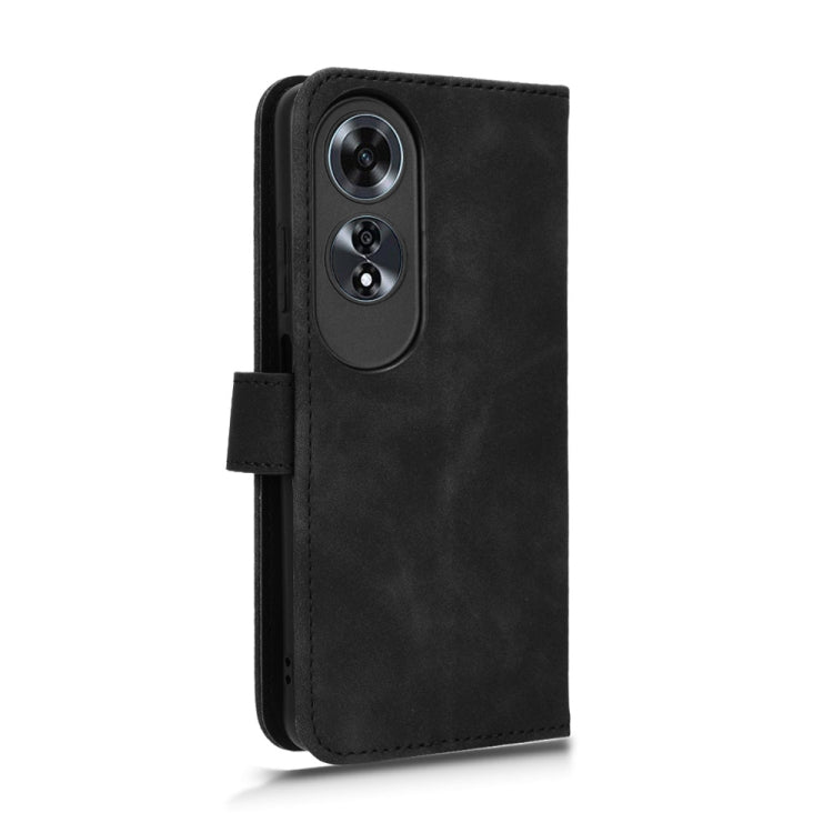 For OPPO A60 4G Skin Feel Magnetic Flip Leather Phone Case