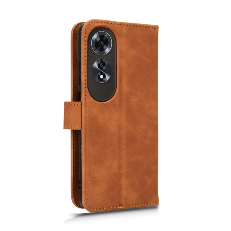 For OPPO A60 4G Skin Feel Magnetic Flip Leather Phone Case