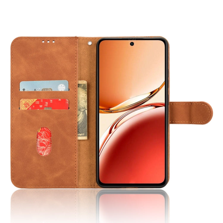 For OPPO Reno12 F 5G Skin Feel Magnetic Flip Leather Phone Case
