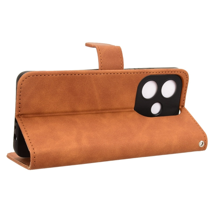 For OPPO A3x 5G Skin Feel Magnetic Flip Leather Phone Case