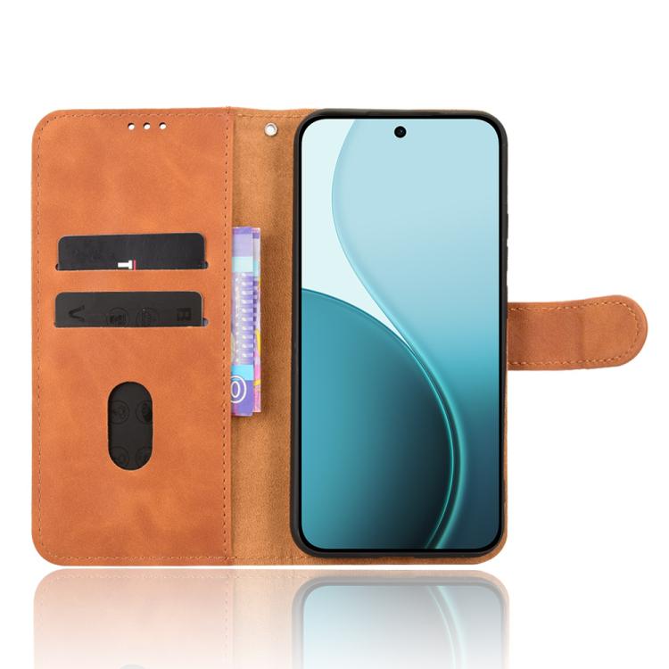 For OPPO Reno14 Global / Reno14 F Skin Feel Magnetic Flip Leather Phone Case