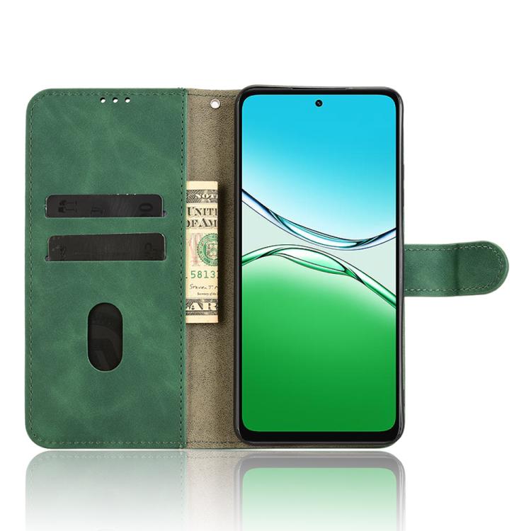 For OPPO A5 5G Global Skin Feel Magnetic Flip Leather Phone Case