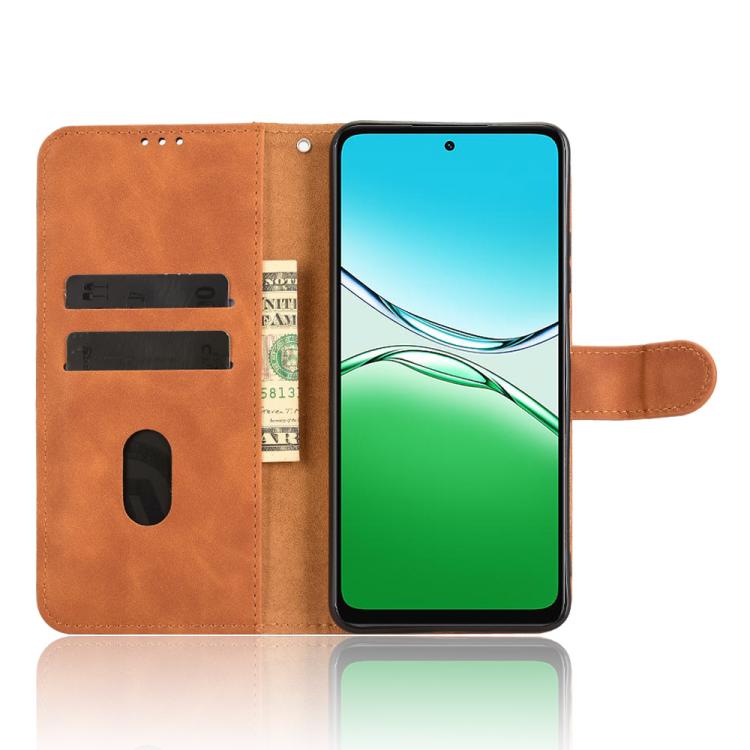For OPPO A5 5G Global Skin Feel Magnetic Flip Leather Phone Case