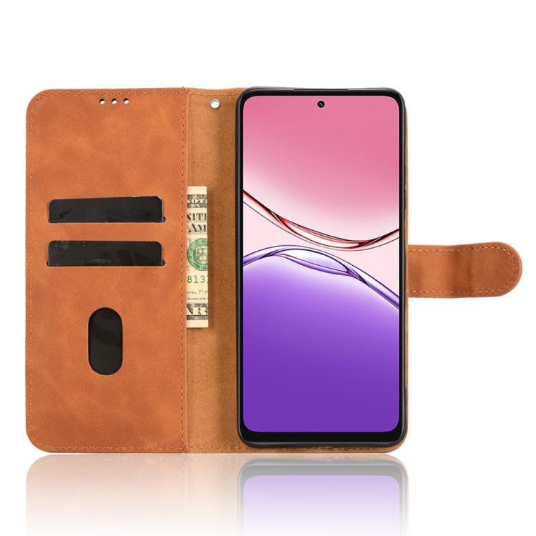 For OPPO A5x 5G / 4G Skin Feel Magnetic Flip Leather Phone Case