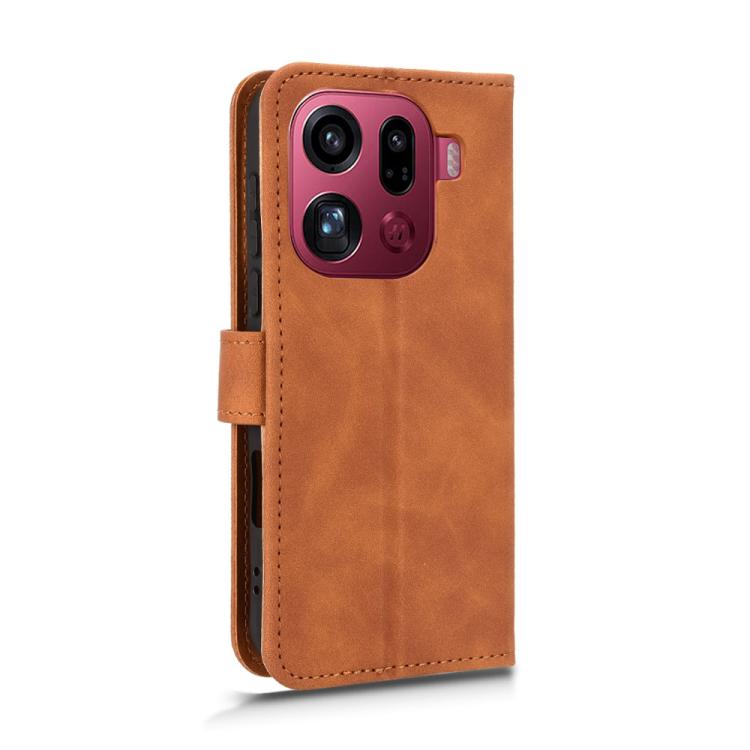 For OPPO Find X9 Pro Skin Feel Magnetic Flip Leather Phone Case