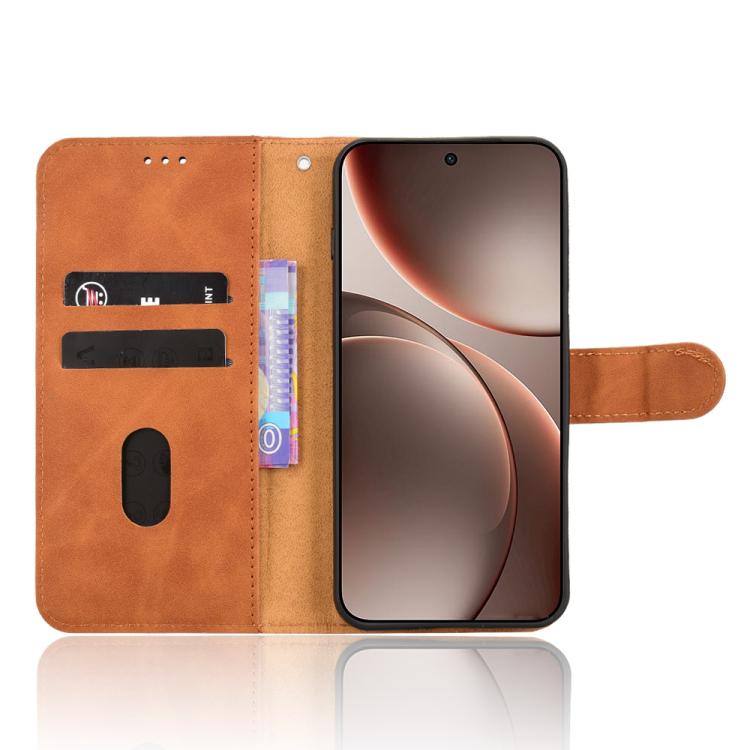 For OPPO Find X9 Skin Feel Magnetic Flip Leather Phone Case