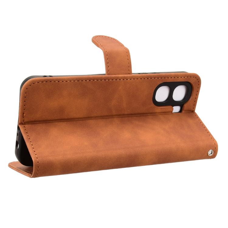 For OPPO A6x 5G Skin Feel Magnetic Flip Leather Phone Case