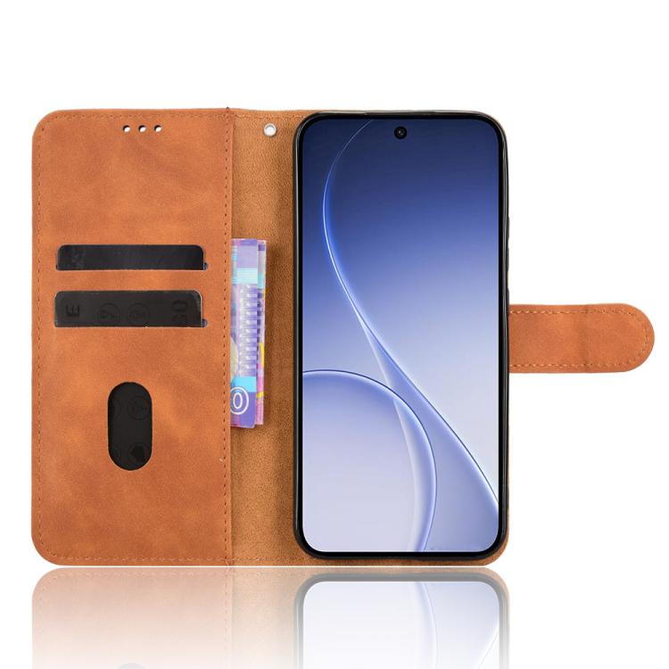 For OPPO Reno15 5G Global Skin Feel Magnetic Flip Leather Phone Case