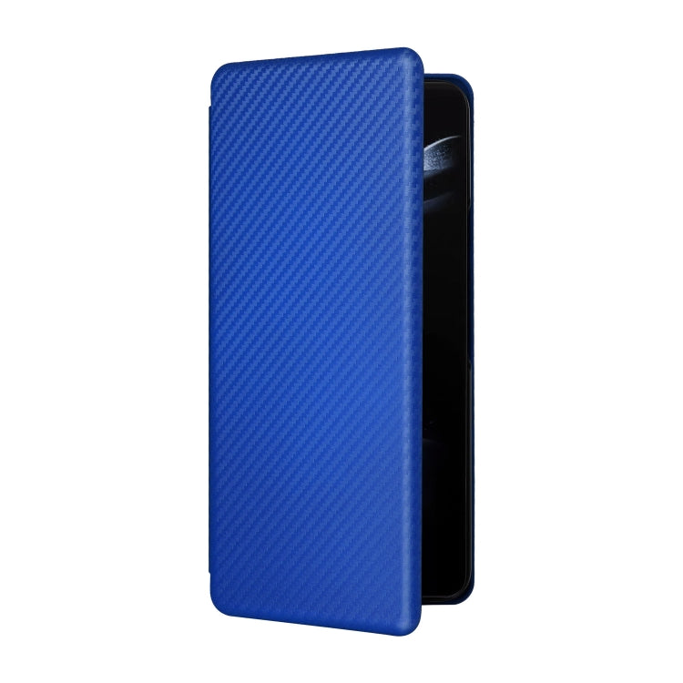 For Samsung Galaxy Z Fold5 Carbon Fiber Texture Flip Leather Phone Case